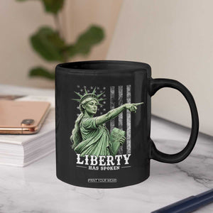 Liberty Has Spoken Coffee Mug Funny Basketball Statue of Liberty Pointing Meme TS11 Print Your Wear