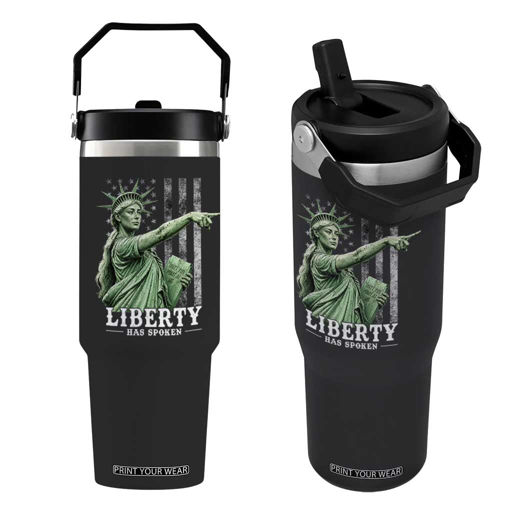 Liberty Has Spoken Flip Straw Tumbler Funny Basketball Statue of Liberty Pointing Meme TS11 One Size: 30 oz Black Print Your Wear