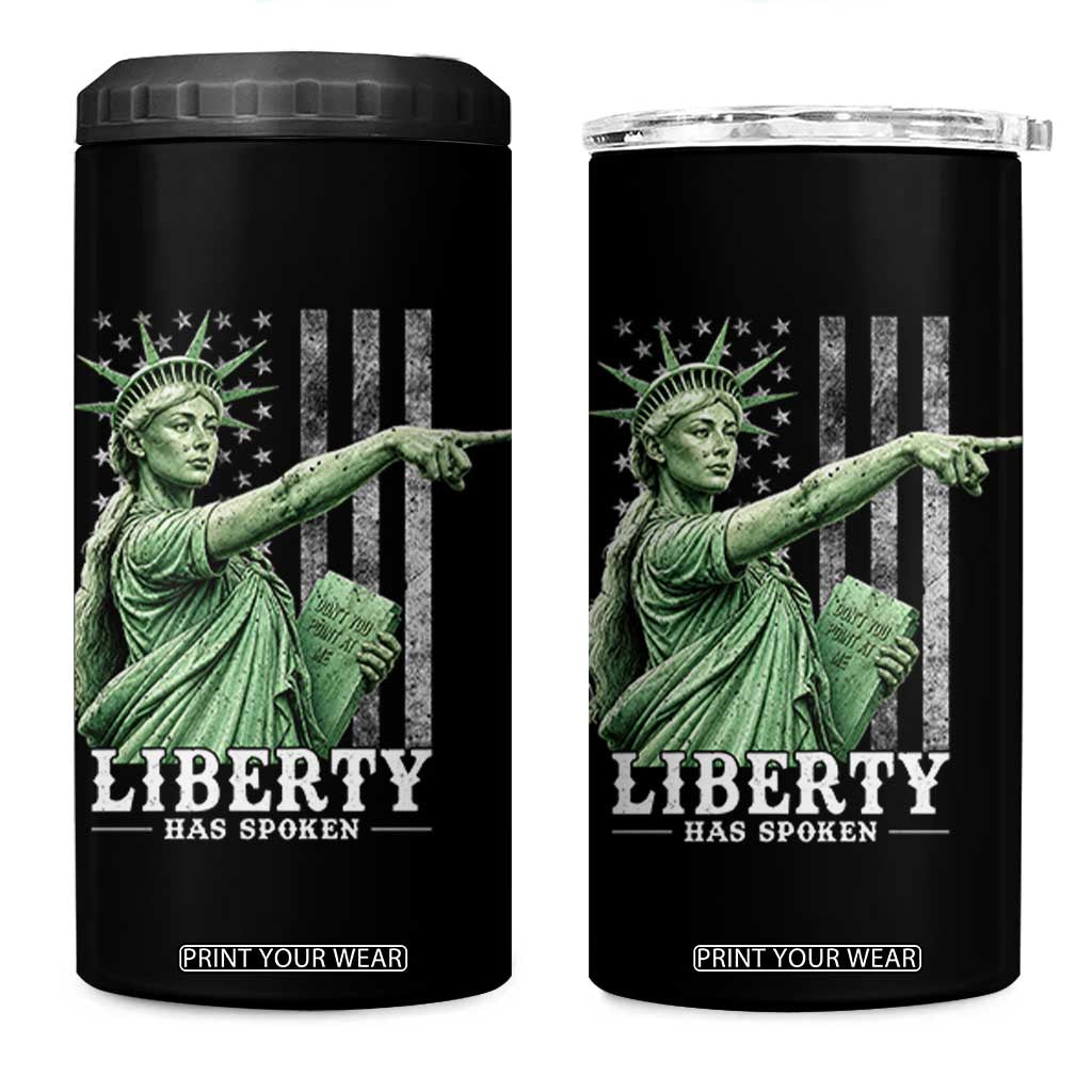 Liberty Has Spoken 4 in 1 Can Cooler Tumbler Funny Basketball Statue of Liberty Pointing Meme TS11 One Size: 16 oz Black Print Your Wear
