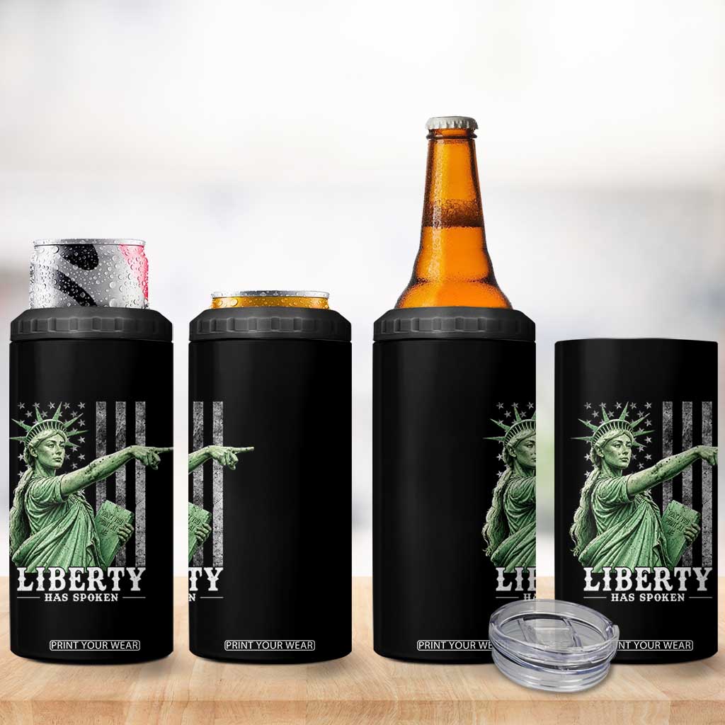 Liberty Has Spoken 4 in 1 Can Cooler Tumbler Funny Basketball Statue of Liberty Pointing Meme TS11 Print Your Wear