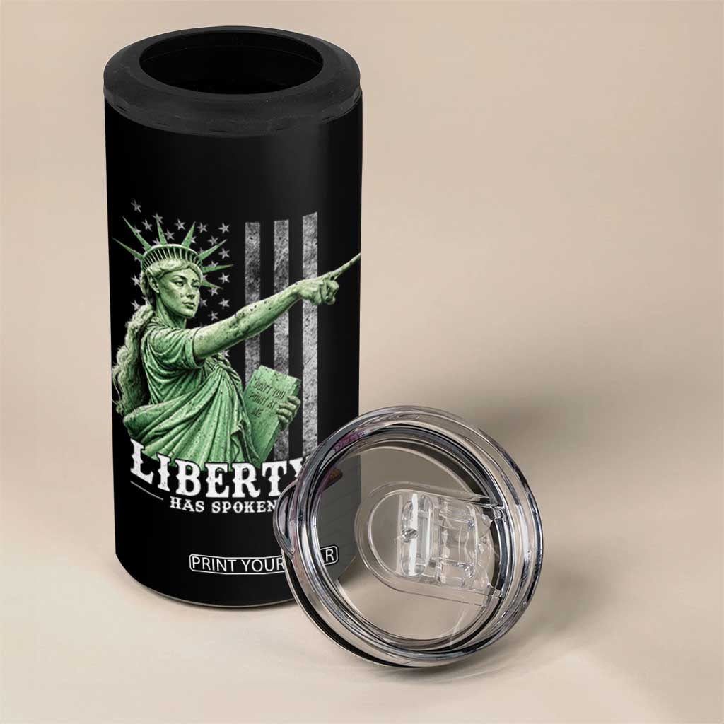 Liberty Has Spoken 4 in 1 Can Cooler Tumbler Funny Basketball Statue of Liberty Pointing Meme TS11 Print Your Wear