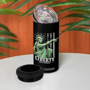 Liberty Has Spoken 4 in 1 Can Cooler Tumbler Funny Basketball Statue of Liberty Pointing Meme TS11 Print Your Wear