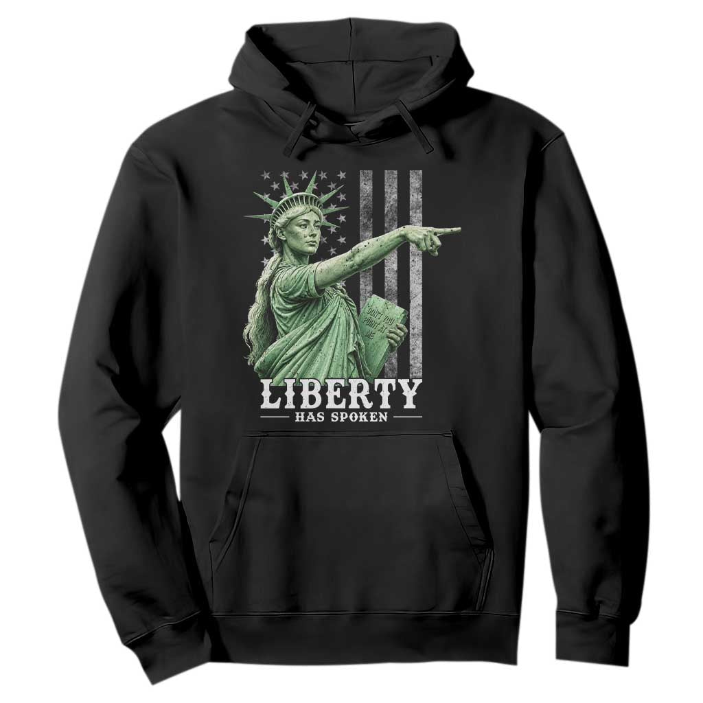 Liberty Has Spoken Hoodie Funny Basketball Statue of Liberty Pointing Meme TS11 Black Print Your Wear