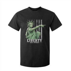 Liberty Has Spoken T Shirt For Kid Funny Basketball Statue of Liberty Pointing Meme TS11 Black Print Your Wear