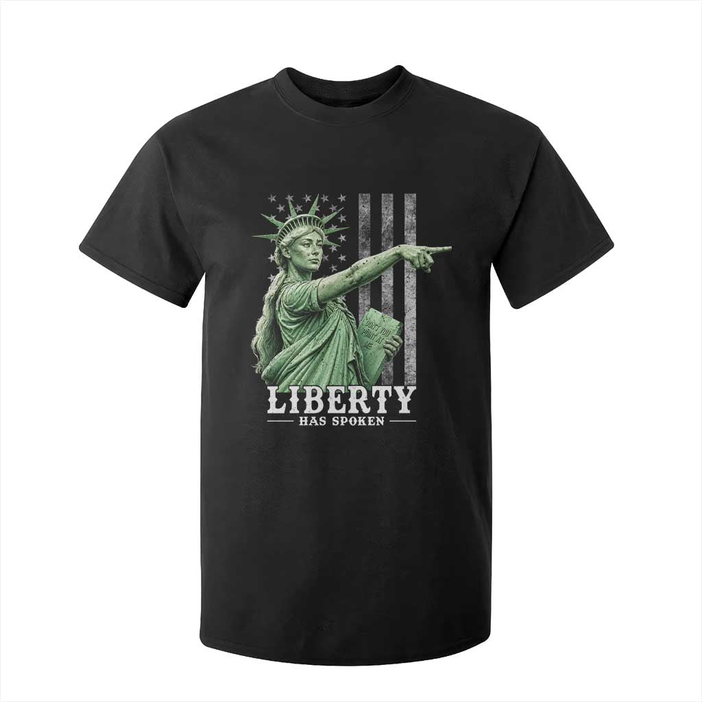 Liberty Has Spoken T Shirt For Kid Funny Basketball Statue of Liberty Pointing Meme TS11 Black Print Your Wear