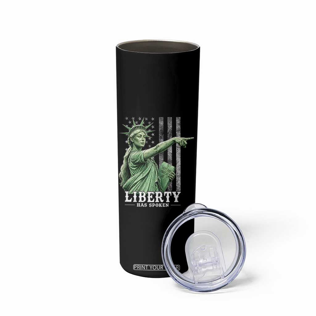 Liberty Has Spoken Skinny Tumbler Funny Basketball Statue of Liberty Pointing Meme TS11 Print Your Wear