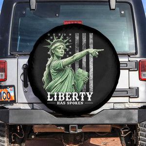 Liberty Has Spoken Spare Tire Cover Funny Basketball Statue of Liberty Pointing Meme TS11 No hole Black Print Your Wear