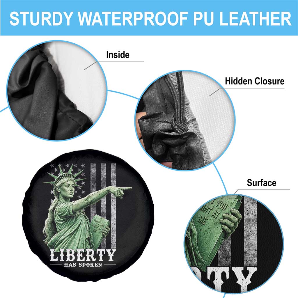 Liberty Has Spoken Spare Tire Cover Funny Basketball Statue of Liberty Pointing Meme TS11 Print Your Wear