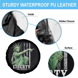 Liberty Has Spoken Spare Tire Cover Funny Basketball Statue of Liberty Pointing Meme TS11 Print Your Wear