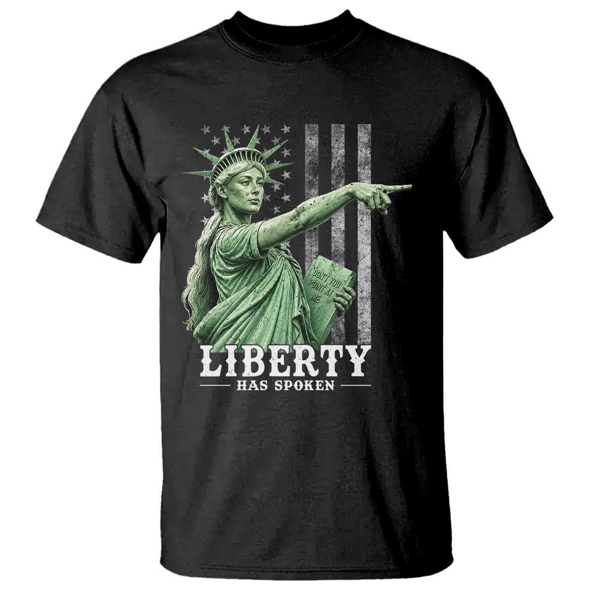 Liberty Has Spoken T Shirt Funny Basketball Statue of Liberty Pointing Meme TS11 Black Print Your Wear