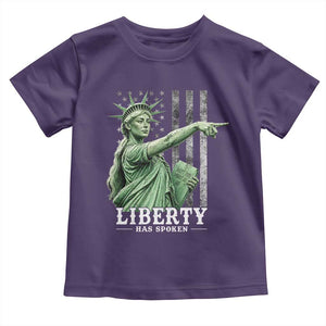 Liberty Has Spoken Toddler T Shirt Funny Basketball Statue of Liberty Pointing Meme TS11 Purple Print Your Wear