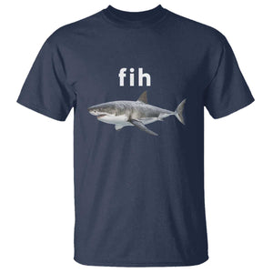 Funny Fih Shark Misspelled Fish Meme T Shirt Great White Shark Lover
