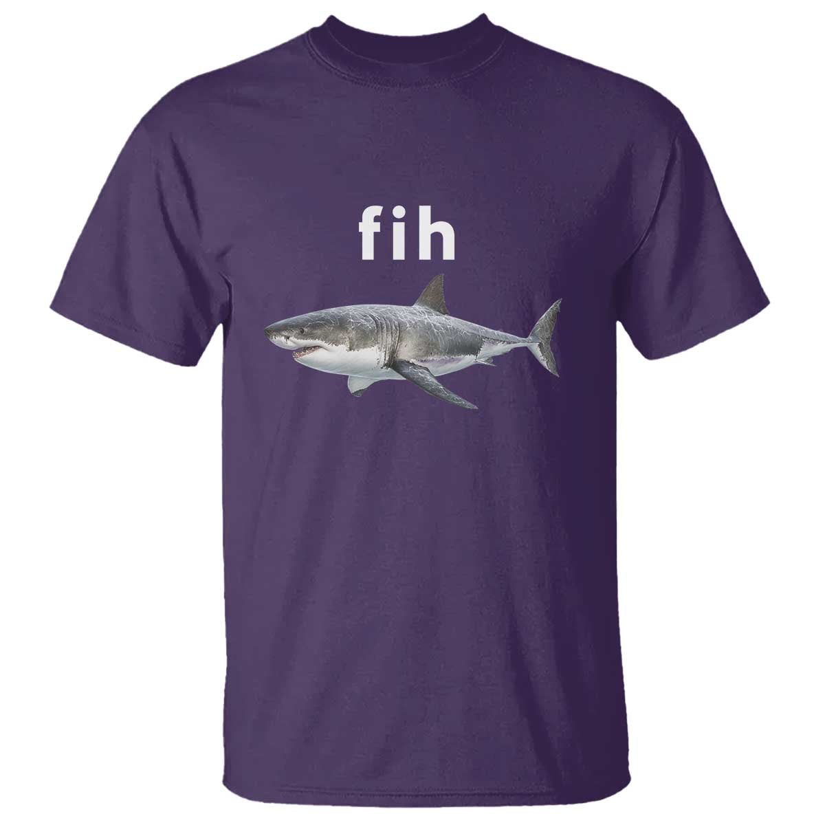 Funny Fih Shark Misspelled Fish Meme T Shirt Great White Shark Lover