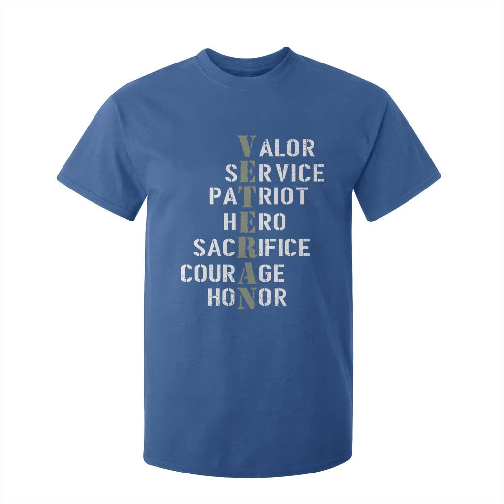 Veterans Valor Service Patriot Hero Sacrifice Courage Honor T Shirt For Kid TS11 Royal Blue Print Your Wear