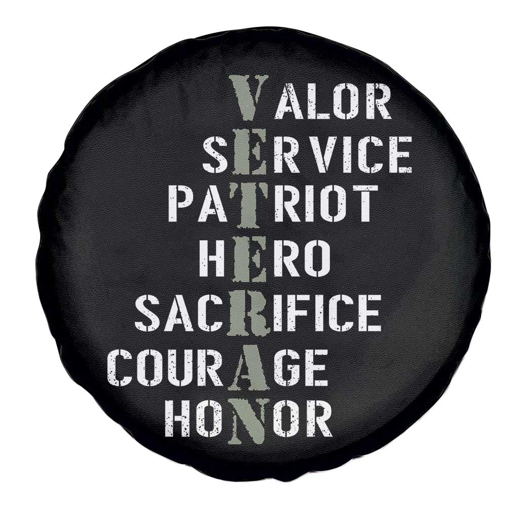 Veterans Valor Service Patriot Hero Sacrifice Courage Honor Spare Tire Cover TS11 Print Your Wear