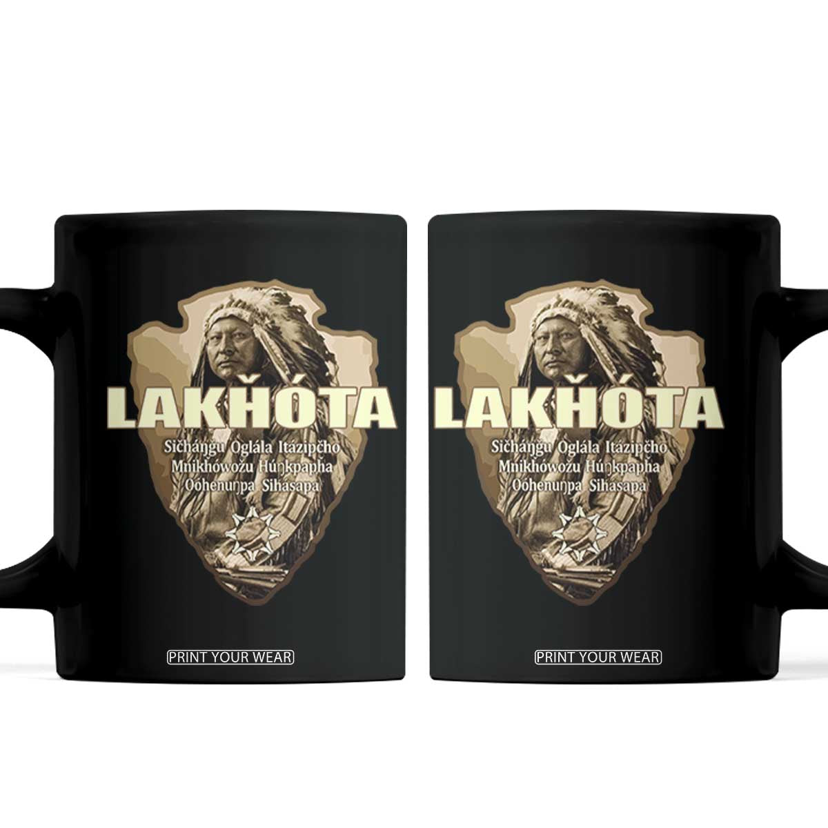 Chief Spotted Elk Lakhota Lakota Sioux Native American Indian Coffee Mug TS11 Black Print Your Wear