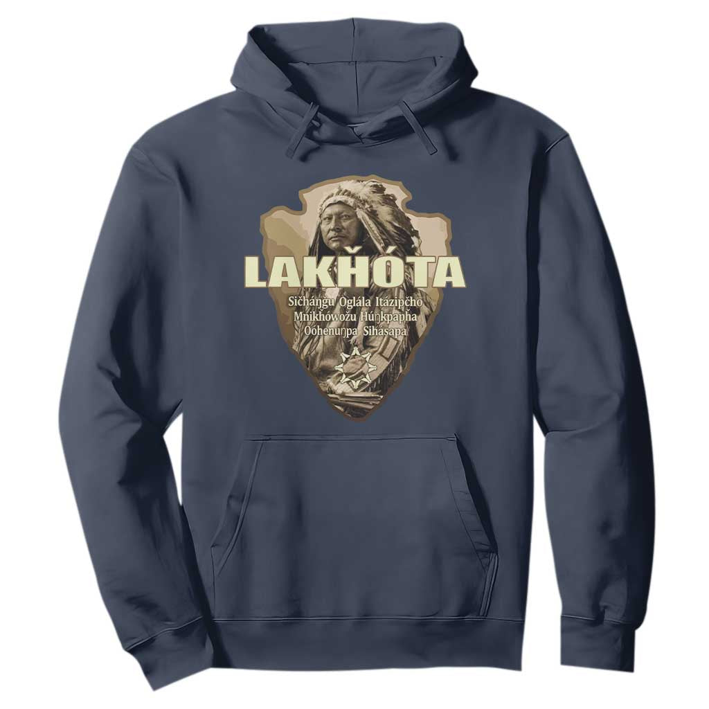 Chief Spotted Elk Lakhota Lakota Sioux Native American Indian Hoodie TS11 Navy Print Your Wear