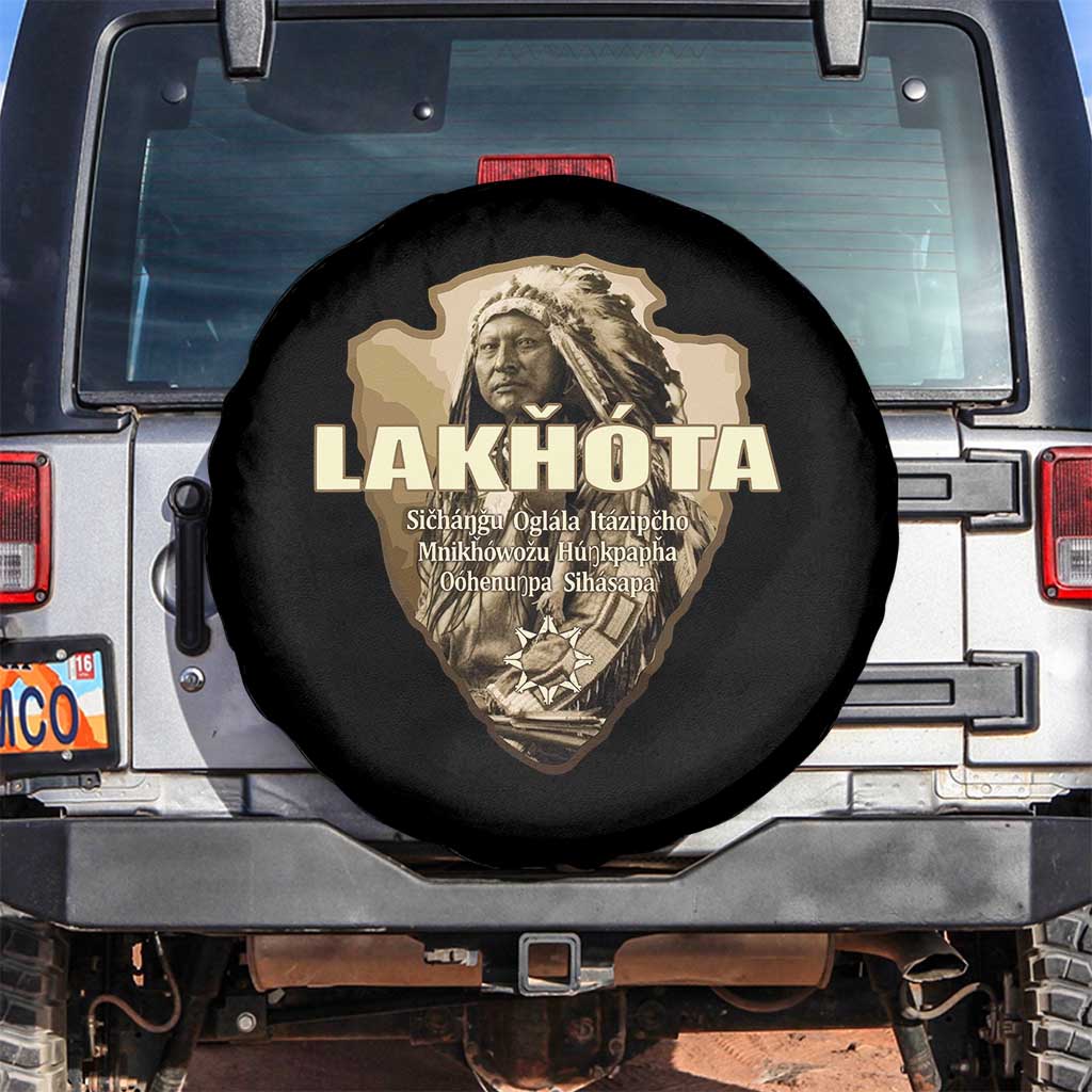 Chief Spotted Elk Lakhota Lakota Sioux Native American Indian Spare Tire Cover TS11 No hole Black Print Your Wear
