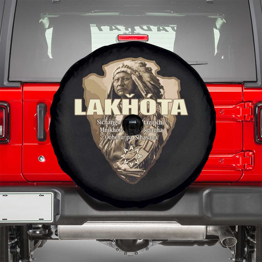 Chief Spotted Elk Lakhota Lakota Sioux Native American Indian Spare Tire Cover TS11 Black Print Your Wear