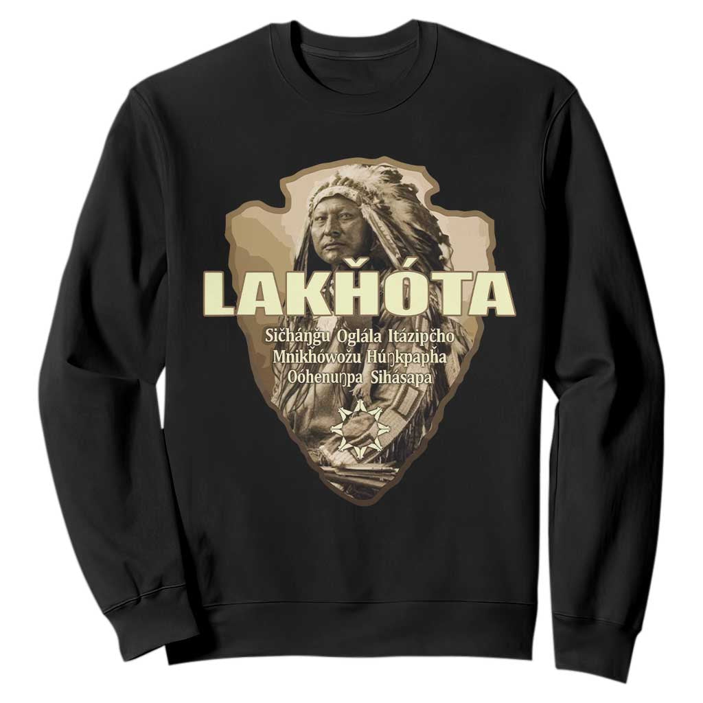 Chief Spotted Elk Lakhota Lakota Sioux Native American Indian Sweatshirt TS11 Black Print Your Wear