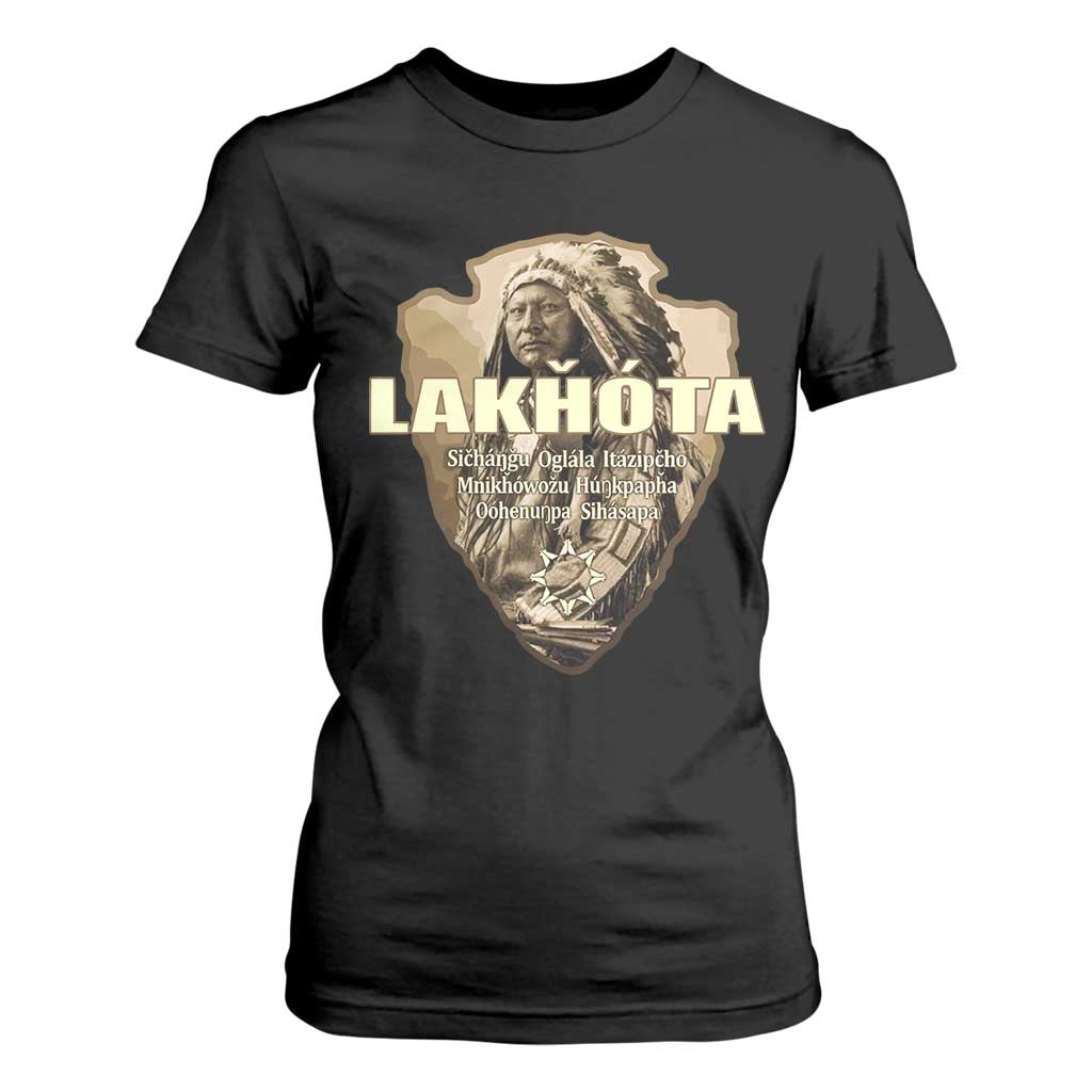 Chief Spotted Elk Lakhota Lakota Sioux Native American Indian T Shirt For Women - Print Your Wear
