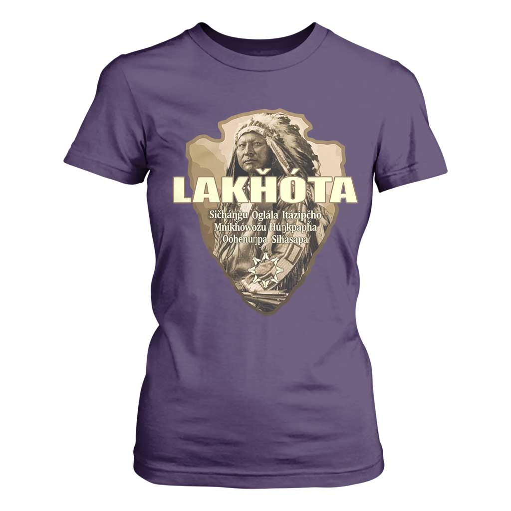 Chief Spotted Elk Lakhota Lakota Sioux Native American Indian T Shirt For Women TS11 Purple Print Your Wear