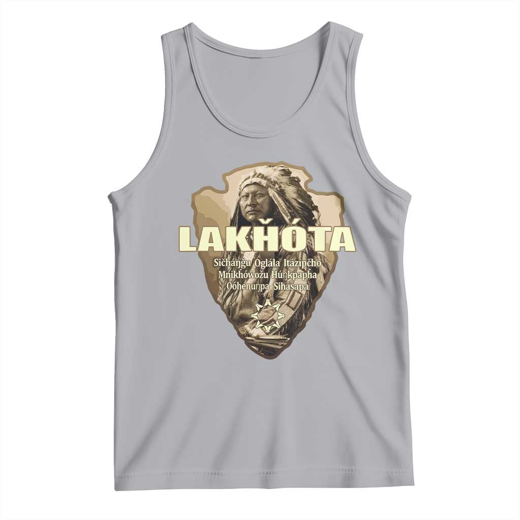 Chief Spotted Elk Lakhota Lakota Sioux Native American Indian Tank Top TS11 Athletic Heather Print Your Wear