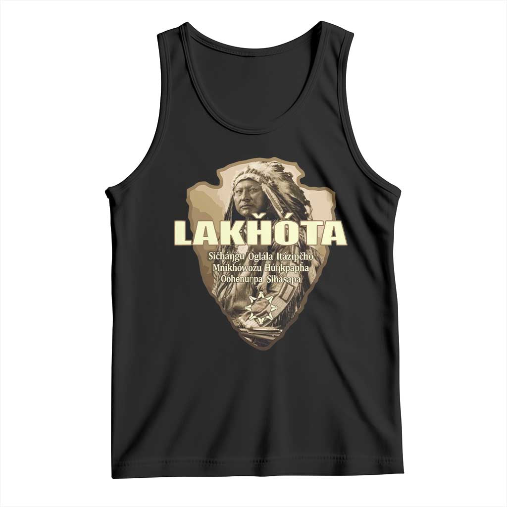 Chief Spotted Elk Lakhota Lakota Sioux Native American Indian Tank Top TS11 Black Print Your Wear
