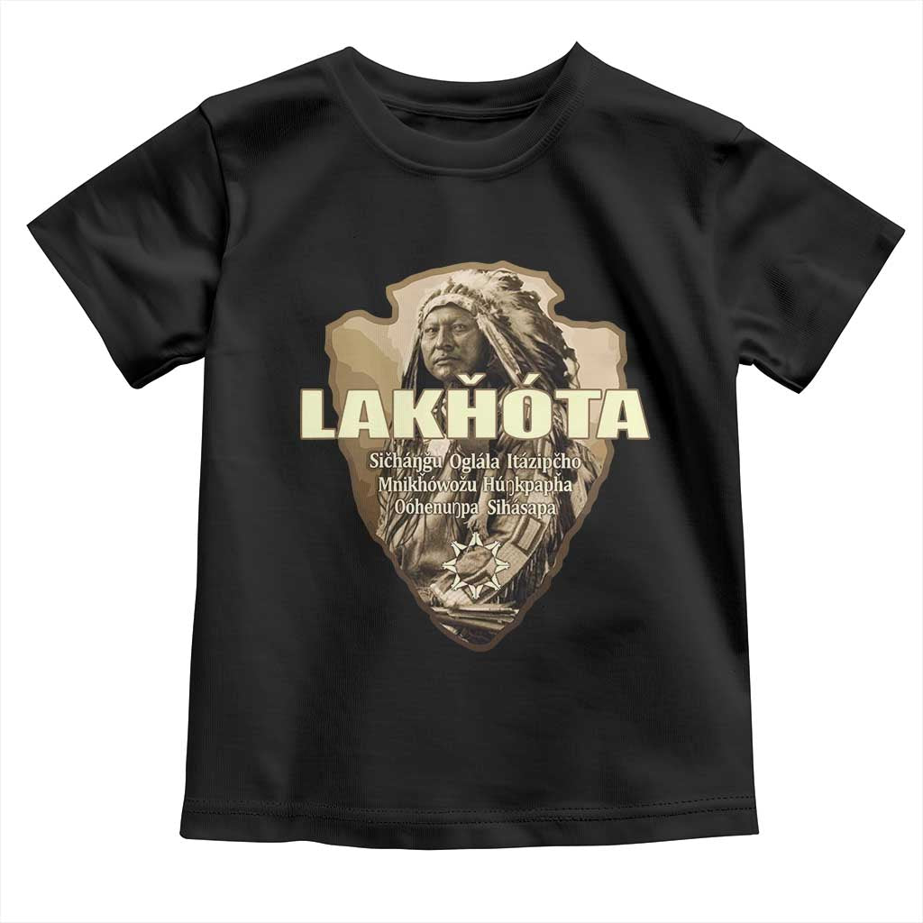 Chief Spotted Elk Lakhota Lakota Sioux Native American Indian Toddler T Shirt TS11 Black Print Your Wear