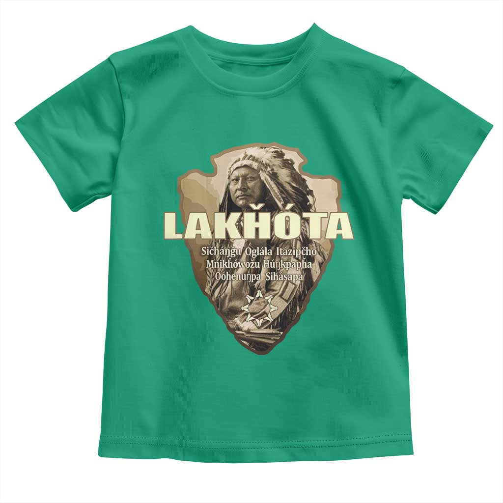 Chief Spotted Elk Lakhota Lakota Sioux Native American Indian Toddler T Shirt TS11 Irish Green Print Your Wear