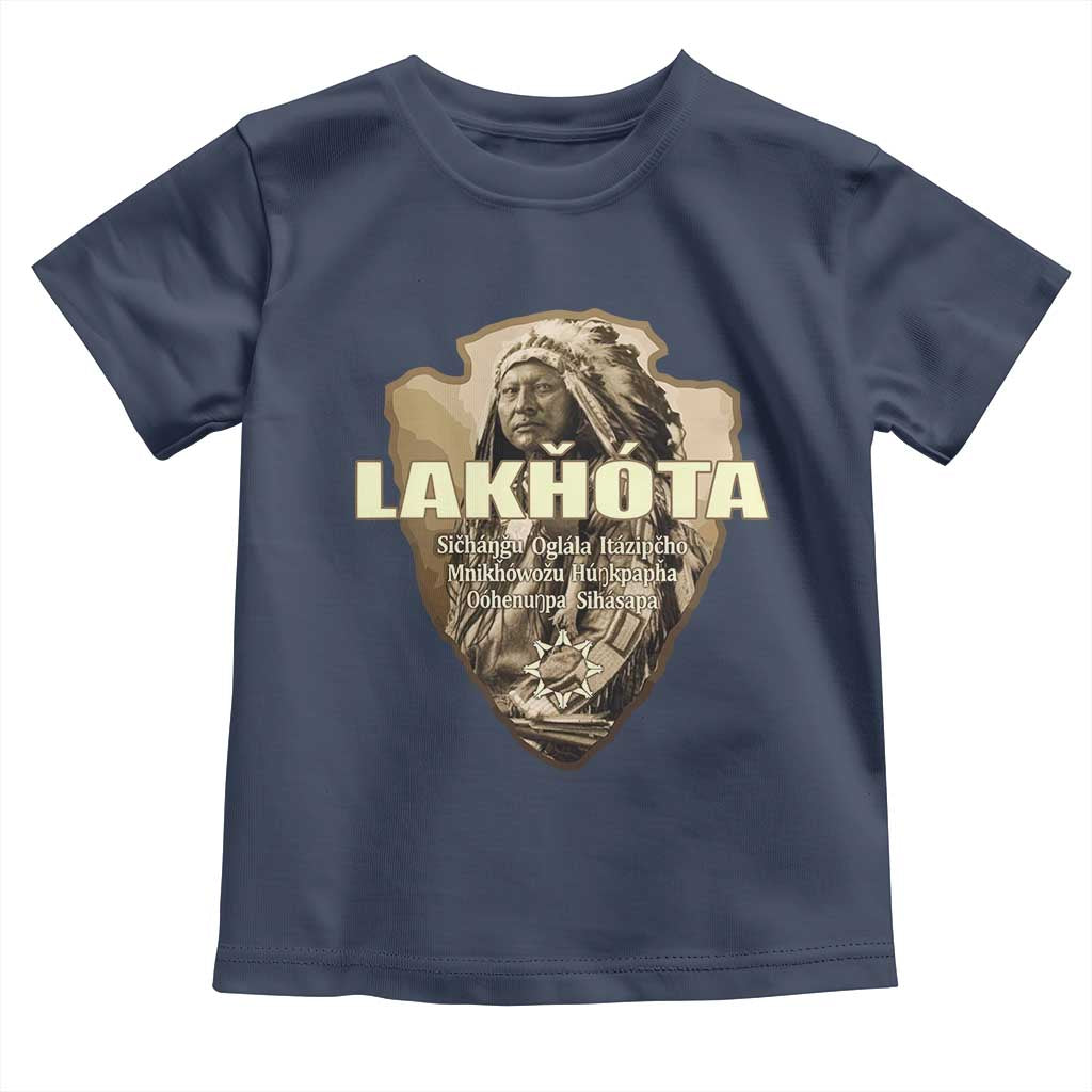 Chief Spotted Elk Lakhota Lakota Sioux Native American Indian Toddler T Shirt TS11 Navy Print Your Wear