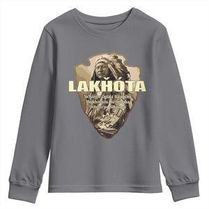 Chief Spotted Elk Lakhota Lakota Sioux Native American Indian Youth Sweatshirt TS11 Charcoal Print Your Wear