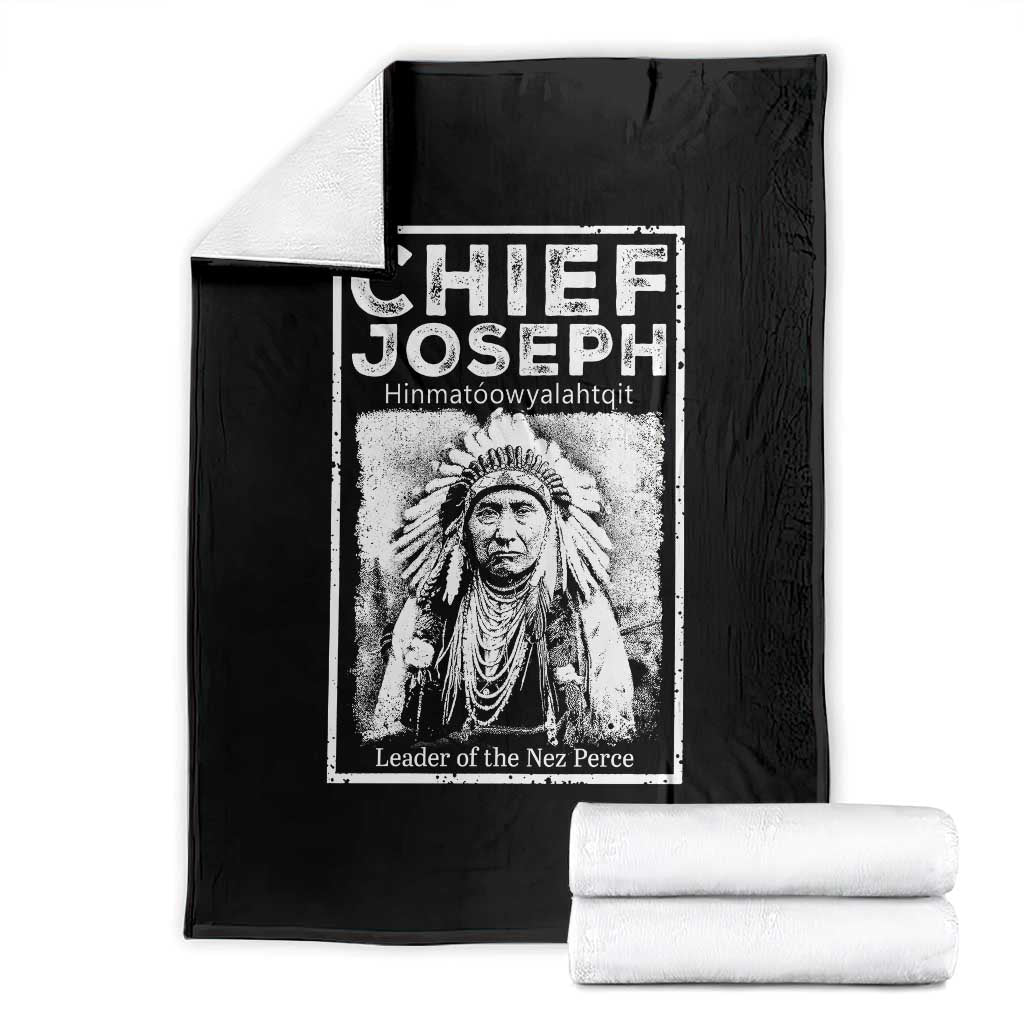 Native American Chief Joseph Throw Blanket Leader Of The Nez Perce Indian History TS11 Black Print Your Wear