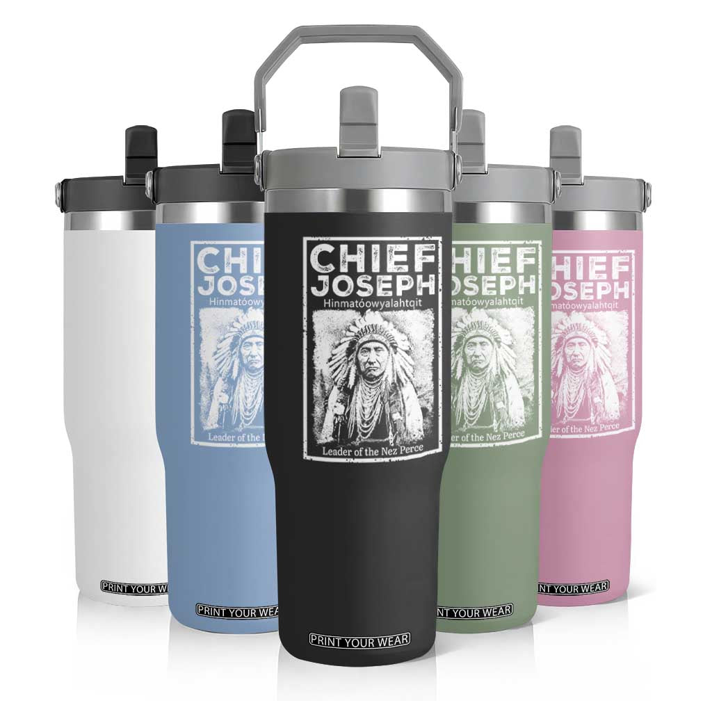 Native American Chief Joseph Flip Straw Tumbler Leader Of The Nez Perce Indian History TS11 Print Your Wear
