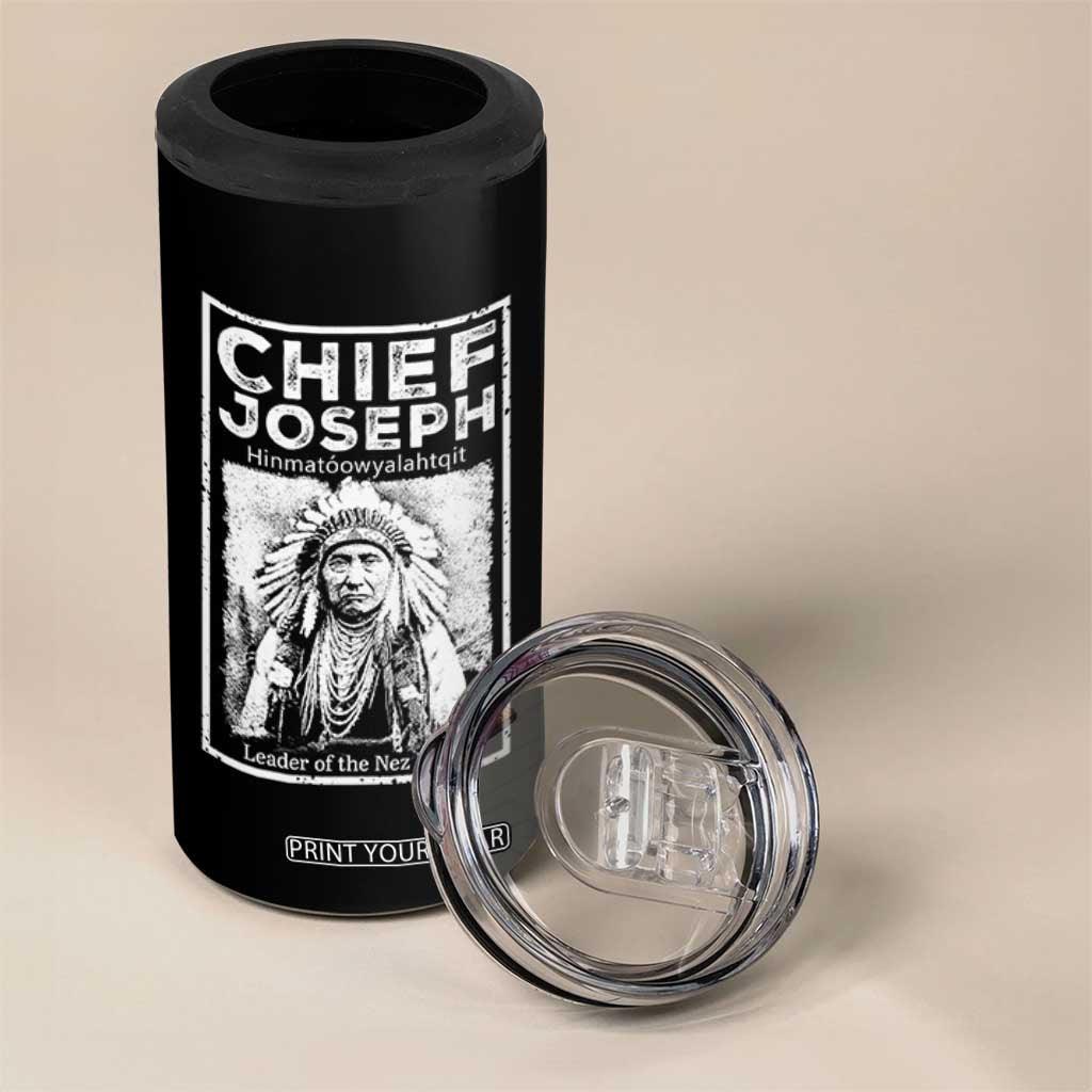 Native American Chief Joseph 4 in 1 Can Cooler Tumbler Leader Of The Nez Perce Indian History TS11 Print Your Wear