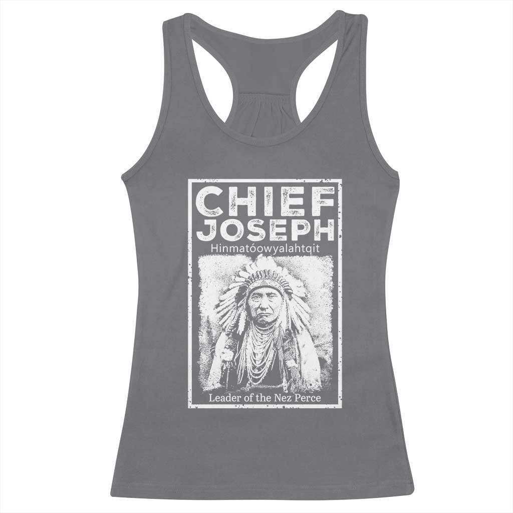 Native American Chief Joseph Racerback Tank Top Leader Of The Nez Perce Indian History TS11 Charcoal Print Your Wear