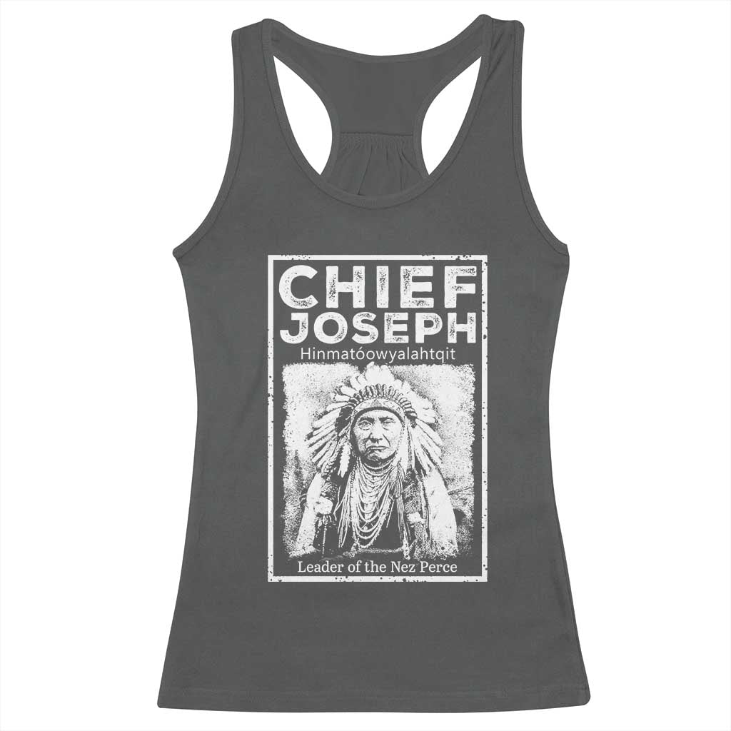 Native American Chief Joseph Racerback Tank Top Leader Of The Nez Perce Indian History TS11 Dark Heather Print Your Wear