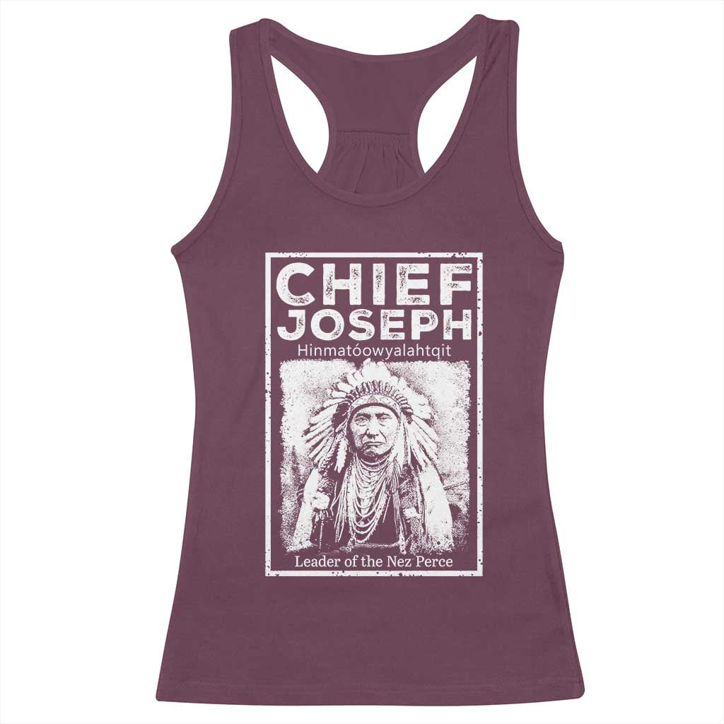 Native American Chief Joseph Racerback Tank Top Leader Of The Nez Perce Indian History TS11 Maroon Print Your Wear