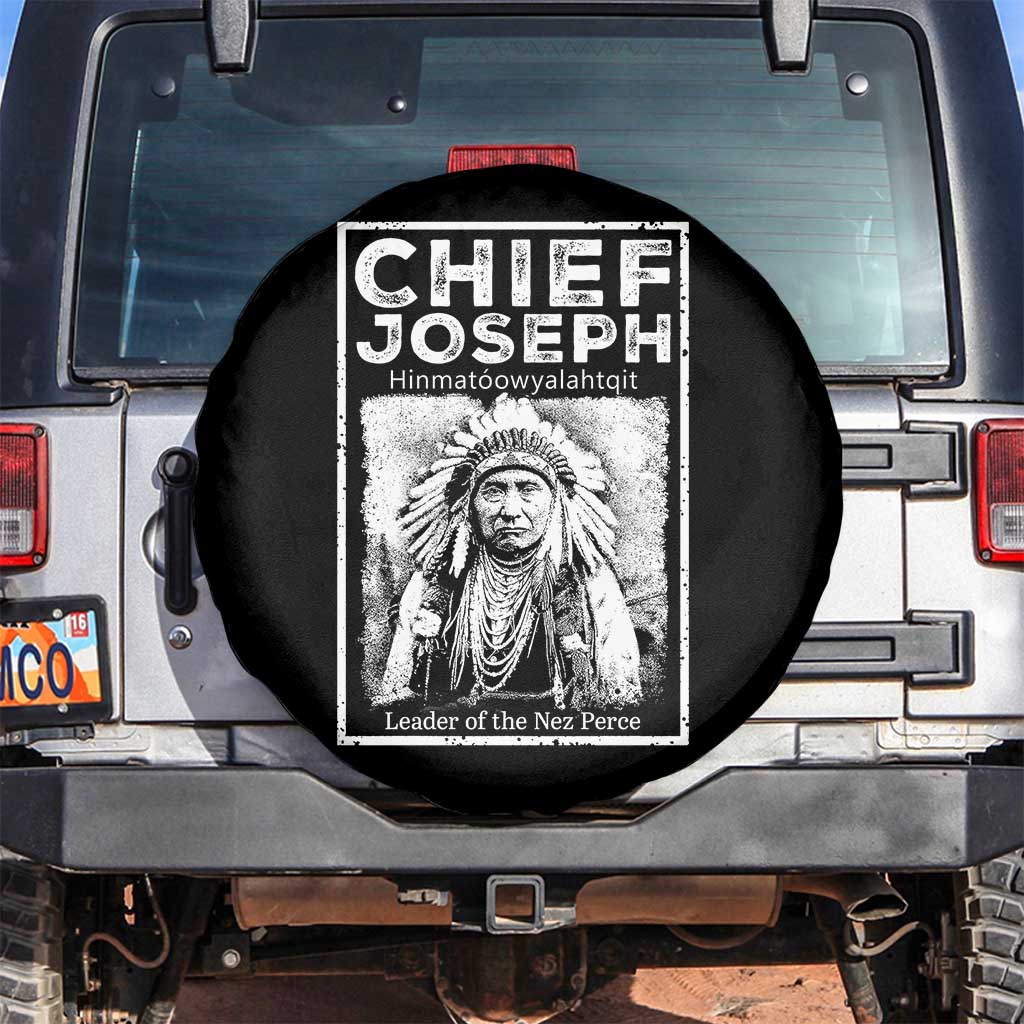 Native American Chief Joseph Spare Tire Cover Leader Of The Nez Perce Indian History TS11 No hole Black Print Your Wear