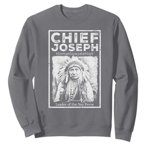 Native American Chief Joseph Sweatshirt Leader Of The Nez Perce Indian History TS11 Charcoal Print Your Wear
