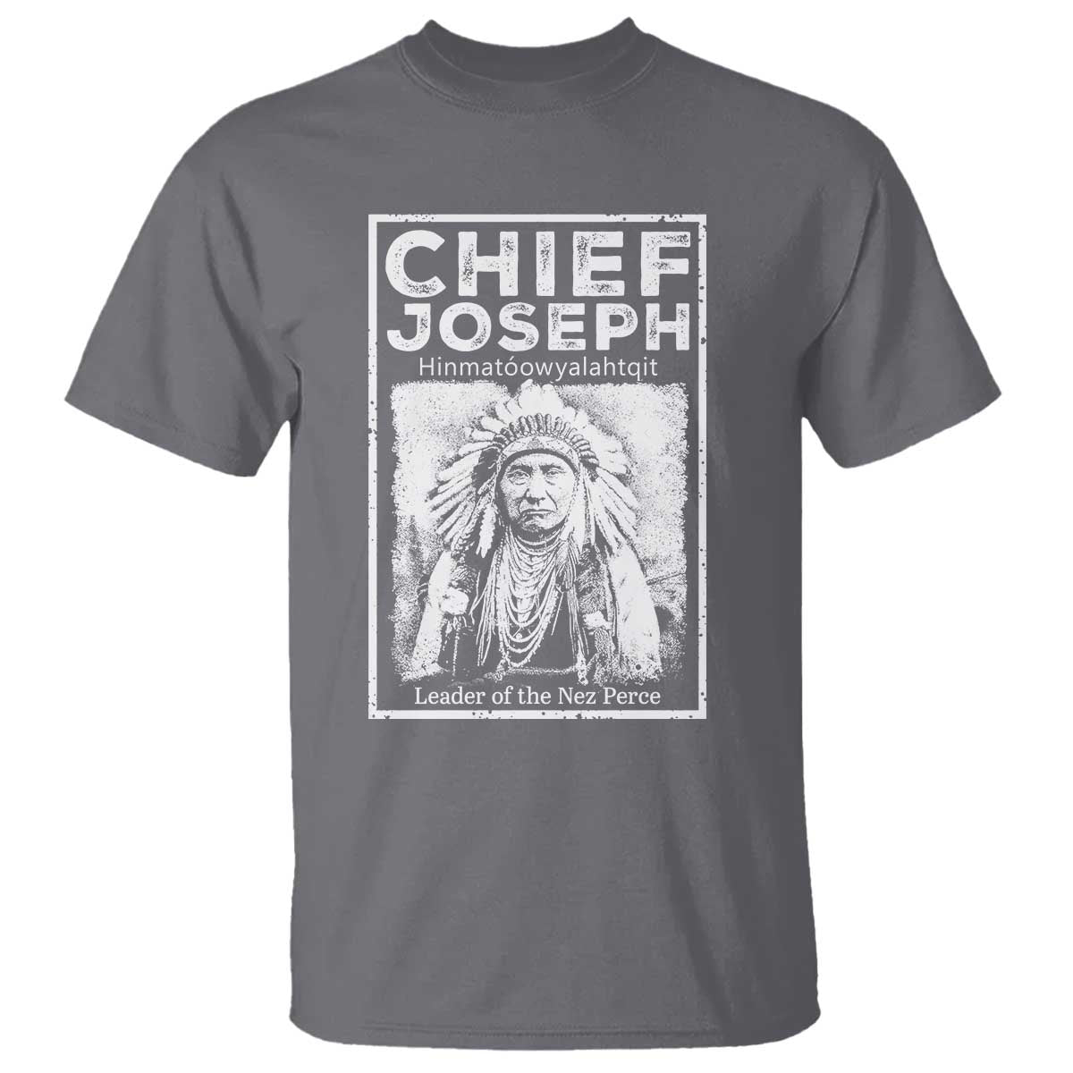 Native American Chief Joseph T Shirt Leader Of The Nez Perce Indian History TS11 Charcoal Print Your Wear