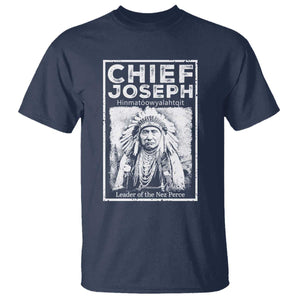 Native American Chief Joseph T Shirt Leader Of The Nez Perce Indian History TS11 Navy Print Your Wear