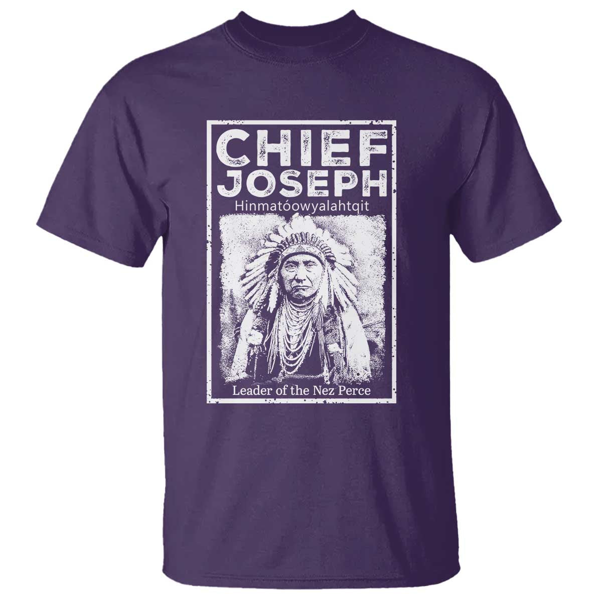 Native American Chief Joseph T Shirt Leader Of The Nez Perce Indian History TS11 Purple Print Your Wear