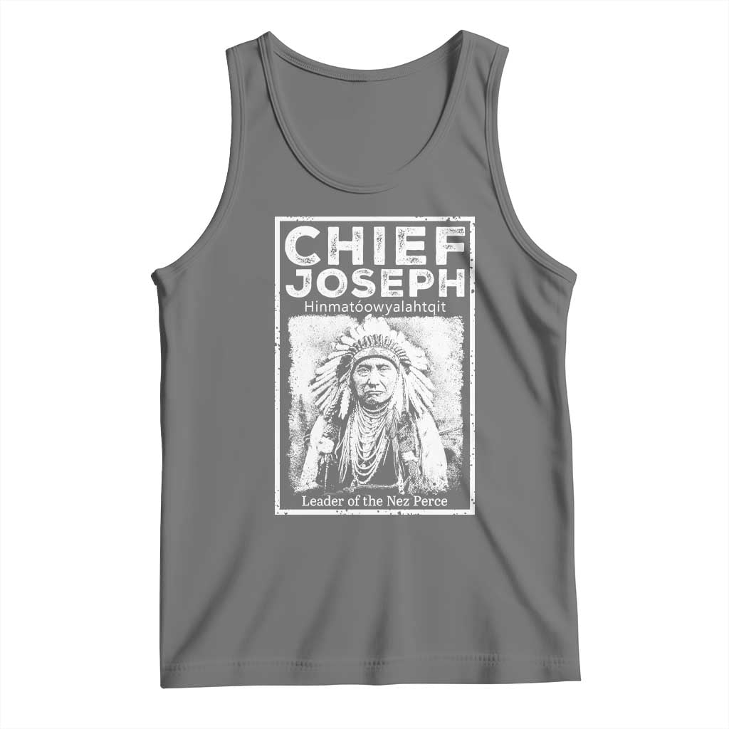 Native American Chief Joseph Tank Top Leader Of The Nez Perce Indian History TS11 Black Heather Print Your Wear