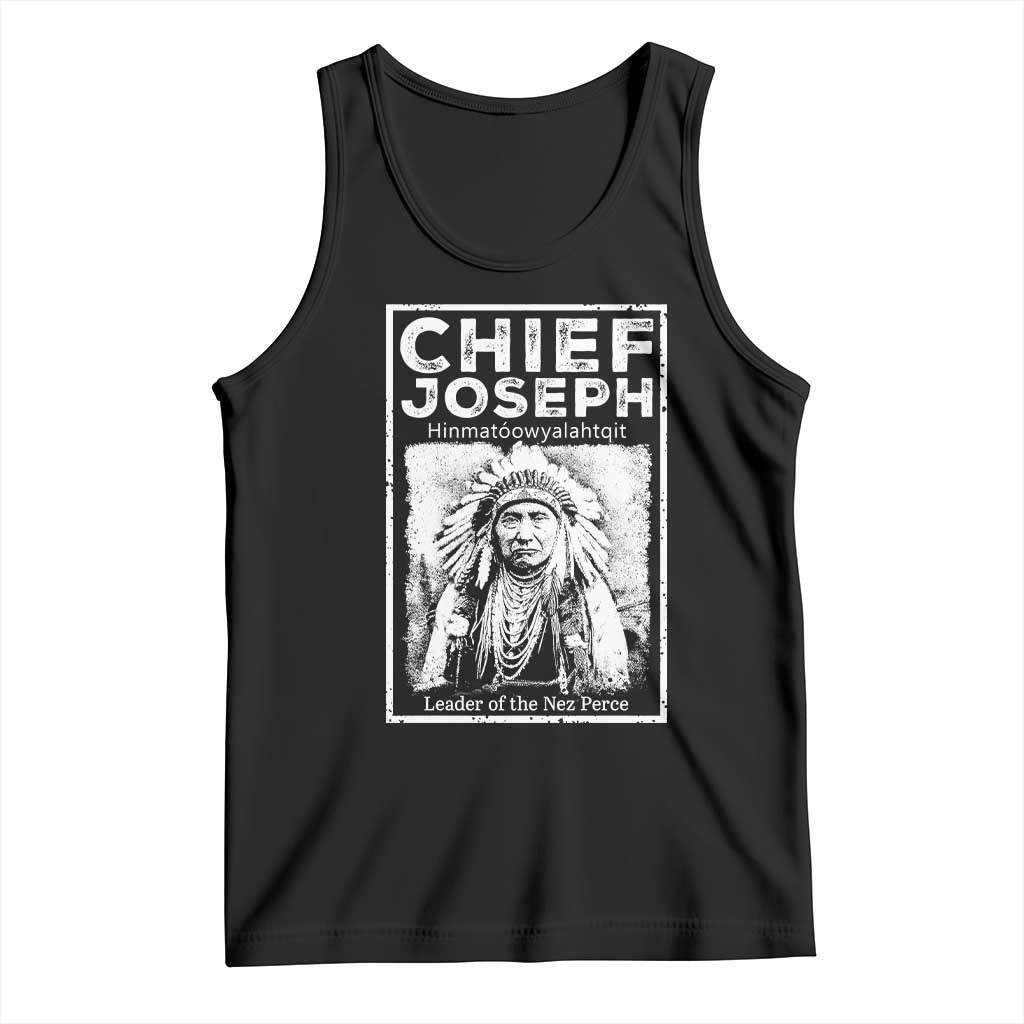 Native American Chief Joseph Tank Top Leader Of The Nez Perce Indian History TS11 Black Print Your Wear