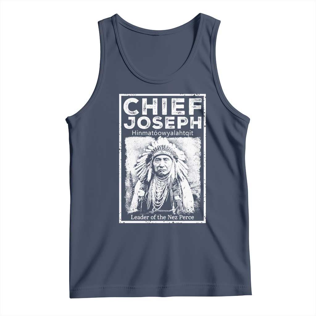 Native American Chief Joseph Tank Top Leader Of The Nez Perce Indian History TS11 Navy Print Your Wear