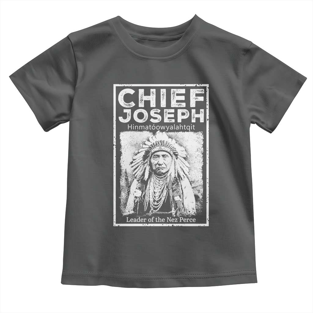 Native American Chief Joseph Toddler T Shirt Leader Of The Nez Perce Indian History TS11 Dark Heather Print Your Wear