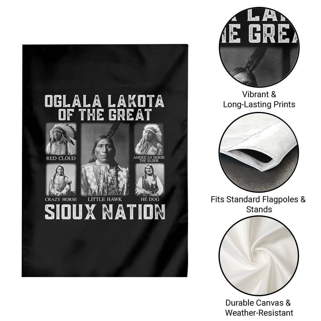 Oglala Lakota Of The Great Sioux Nation Garden Flag Native American Chiefs TS11 Print Your Wear