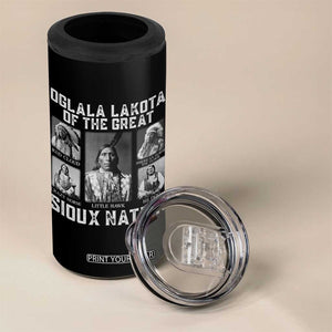 Oglala Lakota Of The Great Sioux Nation 4 in 1 Can Cooler Tumbler Native American Chiefs TS11 Print Your Wear