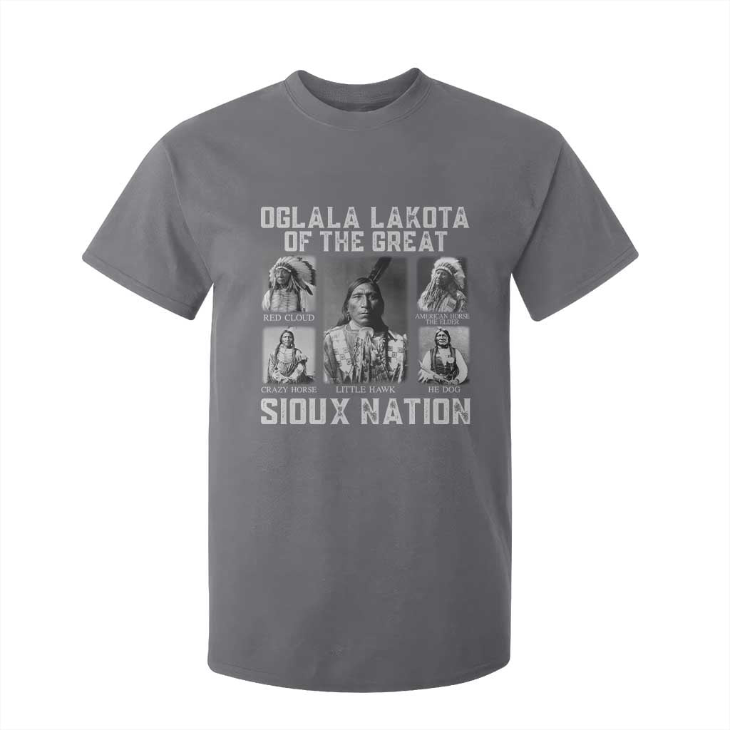 Oglala Lakota Of The Great Sioux Nation T Shirt For Kid Native American Chiefs TS11 Charcoal Print Your Wear